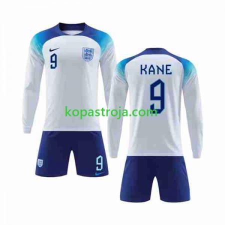 Billiga Fotbollströjor England Kane 9 Barn Hemma tröja WM 2022 Långärmad